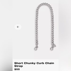 Coach Curb Chain Strap - Silver